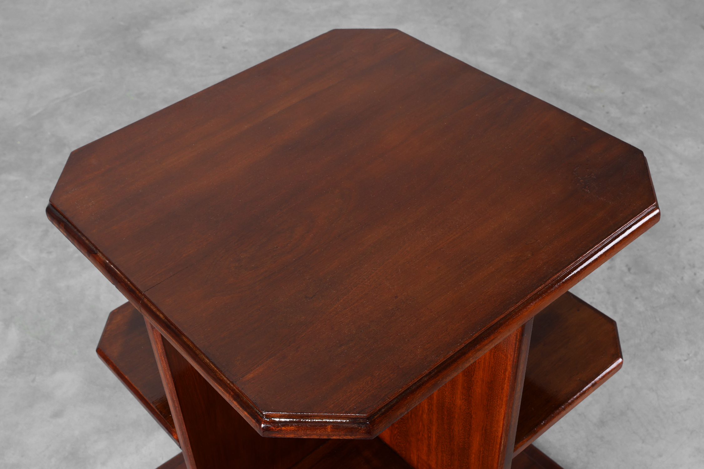 French Art Deco Side Table in Wood, circa 1920thumbnail